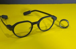 Ik droeg een dunnere bril dan die van Meta. En ze werken met hun eigen fitnessring